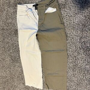 Forever 21 Green and White Dual Color Pants